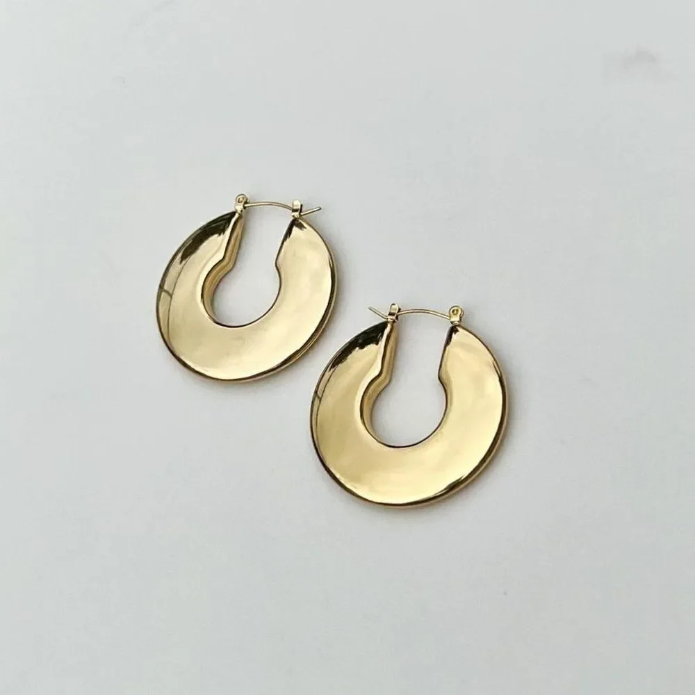 New! “Laura” Large Gold Hoop Earrings